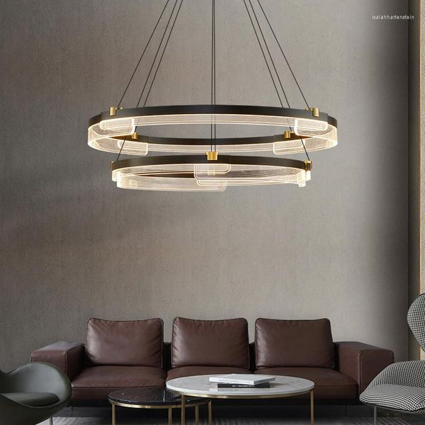 Lampes suspendues LED famille salon lustre salle à manger chambre moderne Simple atmosphère créative nordique lumière luxe