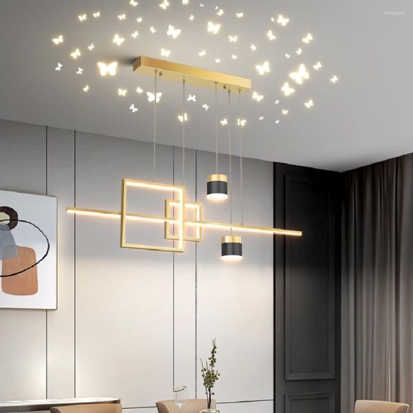 Lampes suspendues Lampe à LED Nordique Moderne Minimaliste Restaurant Romantique Ciel Étoilé Top Table Basse Bar Loft Décor Touw