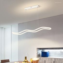 Hanglampen LED -lampen voor eettafel Studie Woonkamer Home Decoratie Indoor verlichting Luxe de witte zwarte plafondbasis