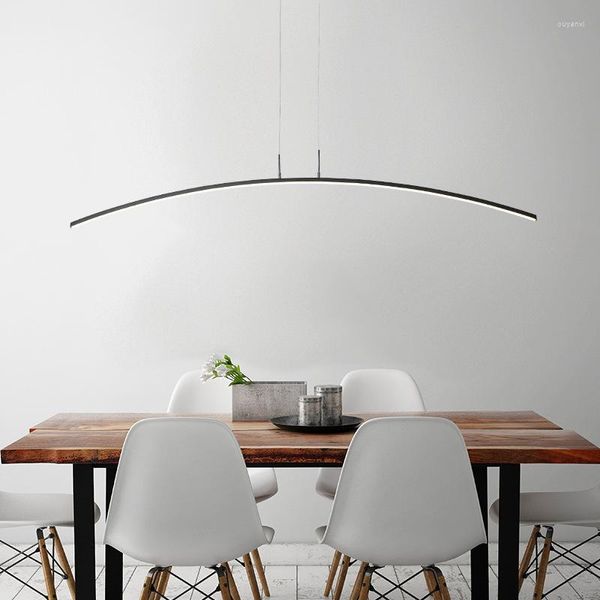 Luces LED de lámparas colgantes para la lámpara de la habitación Modern Dining Kitchen Light Techo Estudio AC90-260V Lámpara de control remoto