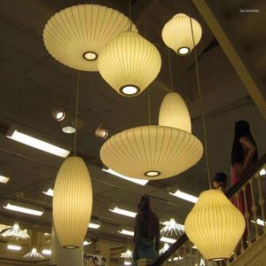 Pendante LED LED MODERNE TAST LNANTER BALNE SEUX CHANDELIER NORDIC IMITATIQUE SILK FLAT CREARE CHAMBRE LAMPE DE RESTAUT