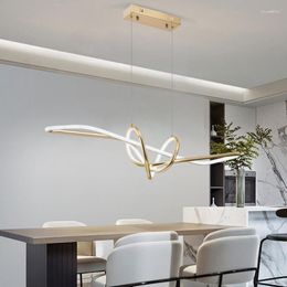 Hanglampen LED Moderne Verlichting Voor Eetkamer Keuken Verlichting Glans Decor Gouden Kroonluchter Lamp Indoor Bar Opknoping Armatuur