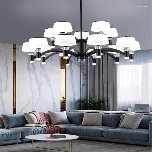 Lampes suspendues LED salon moderne nordique Simple lumière luxe mode chambre lustre personnalité créative atmosphère