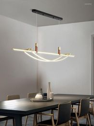 Lámparas colgantes LED Simple comedor araña personalizada hierro forjado cuero lámpara moda Joker para sala de estar/recepción/pasillo