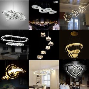 Lampes suspendues Led variété personnalité Simple mode créative cristal salon chambre Restaurant lumières romantiques