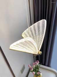 Hanglampen licht luxe creatieve vlinders slaapkamer bed klein kroonluchter bar ontwerper persoonlijkheid achtergrond muur