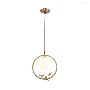 Lampes suspendues Lumière De Luxe Or Lampe En Verre Nordique Minimaliste Moderne Restaurant Bar Table Creative Chambre Lampes De Chevet 3520 #