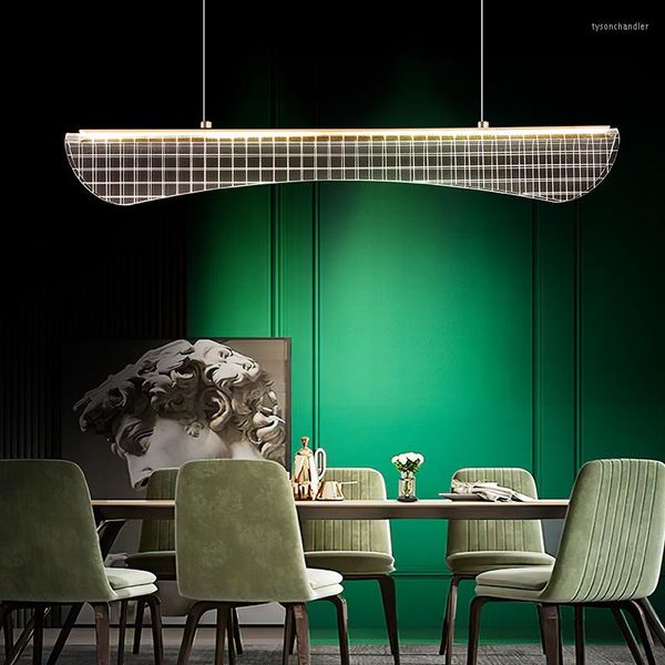 Lampes suspendues lumière luxe Restaurant lustre post-moderne minimaliste étude lampe maison Table à manger salle