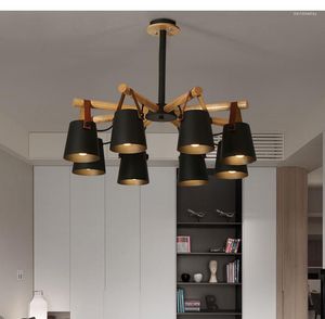 Lâmpadas pingente luzes modernas lâmpada de madeira nórdica luz para café restaurante quarto hanglamp cozinha colorido suspensão
