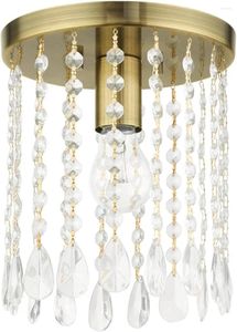 Lampes suspendues Livex Lighting 1 lumière en laiton antique petite plafonnier 8 x 9,25