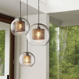 Hanger lampen loft lamp vintage lichten eenvoudige glazen ophanging