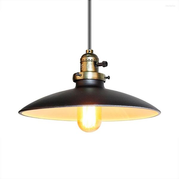 Lampes suspendues Loft Vintage Lampe Dia 250mm E27 Aluminium Fer Métal Rétro Europe Du Nord Style Industriel Edison Lumières