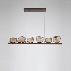 Lámparas colgantes Lámpara de comedor de barra larga Posicero Minimalista EL REMPORTADA Modelo de té Diseñador de té Diseñador