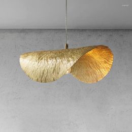 Hanger lampen lotus blad all-copper kroonluchter restaurant veranda Noordse persoonlijkheid creatieve kunst designer lamp kledingwinkel bar