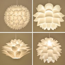Lámparas colgantes Lotus Puzzle Lamp E27 Light Cafe Sala de estar Restaurante Techo Decoración LED Lámpara colgante