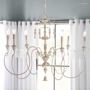 Pendents Lower York Park Sorrento Romantic French Country Elegant Curbe Aged 6/8 Head Chandelier Living Room Chadow