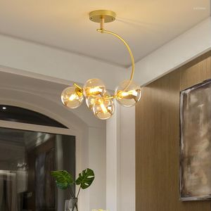 Lampes suspendues MDWELL G9 Led lumières pour chambre cuisine décoration suspension noir/or nordique éclairage intérieur