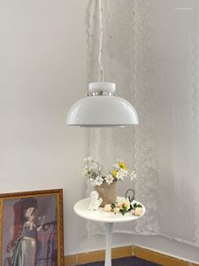 Hanger lampen middeleeuwse stijl melk wit glas restaurant kroonluchter Noordse creatieve minimalistische Franse moderne slaapkamer bar
