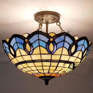 Hanglampen Mediterrane Tiffany Plafondlamp Glas-in-lood Keuken Woonkamer Slaapkamer Lights242s