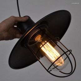Lampes suspendues lampe en métal lumière campagne Edison ampoule lumières noires rétro industriel bricolage bar café magasin