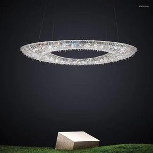 Hanglampen Milaan Italië Designer Luxe Postmoderne Kristallen Woonkamer Kroonluchter El Restaurant Villa Slaapkamer