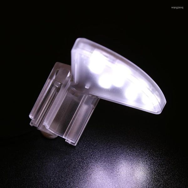Lámparas colgantes Mini Clip impermeable LED Luz de acuario Tanque de peces Plantas acuáticas Lámpara de cultivo Bombilla de iluminación con clip Blanco