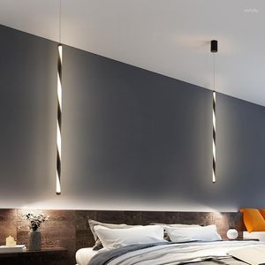 Hanglampen Minimalistische Slaapkamer Nachtlampje Moderne Woonkamer TV Muur LED Lamp Geometrie Lijn Strip Opknoping FixtCD