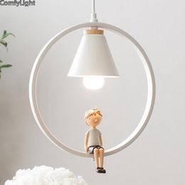 Lampes suspendues Minimaliste Moderne Nordique LED Lumières Maison Intérieur Loft Art Suspension Chambre Chevet Enfant Salon Décor CuisinePendant