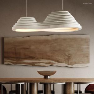 Lampes suspendues minimaliste nordique wabi-sabi Led plafond lustre salon salle à manger décoration de la maison lampe chambre grenier