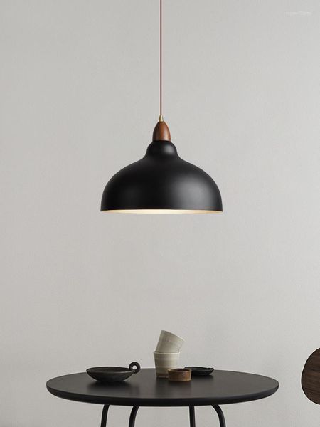 Lámparas colgantes Luces de madera minimalista Comedor Luz de mesa Restaurante Lámpara colgante Accesorios de cocina