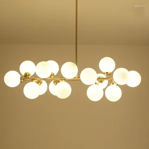 Lampes suspendues Moden Art Lights or/noir haricot magique G4 luminaires d'interface pour salon salle à manger boutique lampe en verre 110-240V