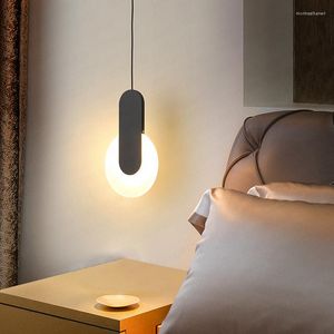 Lampes suspendues Moderne Acrylique Haut Plafond LED Lampe Pour Chevet Salon Éclairage Long Fil Suspension Suspension