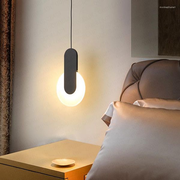 Lampes suspendues Moderne Acrylique Haut Plafond LED Lampe Pour Chevet Salon Éclairage Long Fil Suspension Suspension