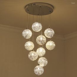 Lampes suspendues Moderne En Aluminium LED Lumières Éclairage Chambre Pour Salon Escalier Cuisine Luminaires Suspendus Avize