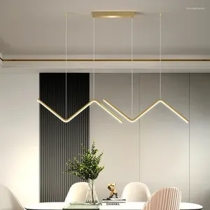 Lampes suspendues Décoration de lustre LED moderne et minimaliste pour tables à manger Restaurants Cuisines Bars Luminaires suspendus Design