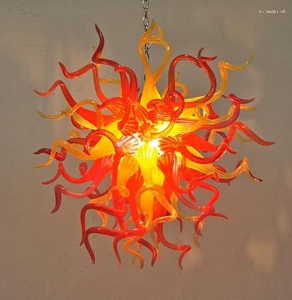 Lampes suspendues Lustre en cristal de Murano en verre soufflé moderne Art d'éclairage