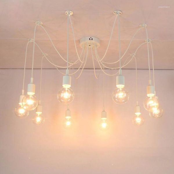 Lámparas colgantes, lámpara de techo moderna con base de bombilla E27, 6 cabezas, luces blancas, decoración del hogar para Bar, dormitorio, sala de estar, luz para habitación de niños