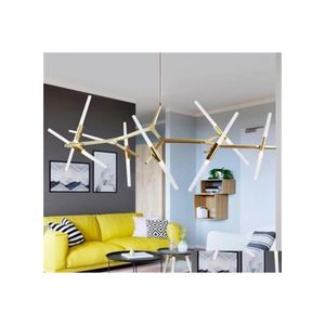 Lampes Suspendues Lustre Moderne Cristal Led Plafonniers Luminaire Carré Surface Montage Lampe Couloir Couloir Asile Lumière Goutte De Dhk1Y