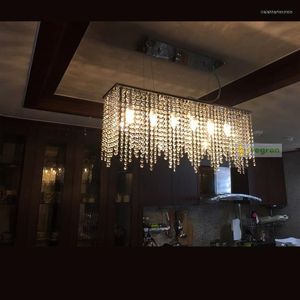 Lampes suspendues Lustre moderne éclairage K9 lustre lustres en cristal plafond lumières LED pour la maison Art déco salle à manger nordique