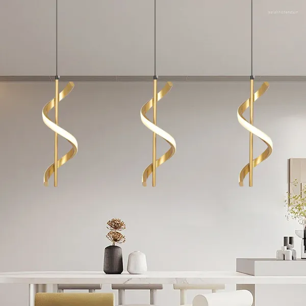 Lampes suspendues Lustre moderne Plafonniers nordiques LED Chambre Chevet Chambre Suspendue Éclairage Décoration
