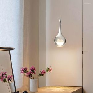 Lâmpadas pendentes modernas luzes de vidro transparente gota 4000 K para cabeceira sala de jantar cozinha bar pendurado lâmpada cabo ajustável