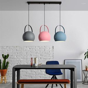 Lampes suspendues Moderne Coloré LED Petites Lumières Restaurant Cuisine Suspendus E27 Fil Électrique Maison Decration Luminaires