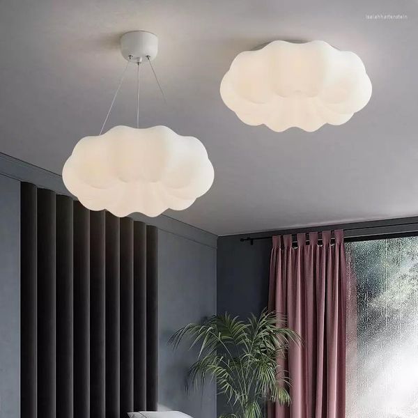 Lampes suspendues moderne créatif nuages lampe chambre salle à manger maison décorative Ac110-220v Led luminaires suspendus luminaires