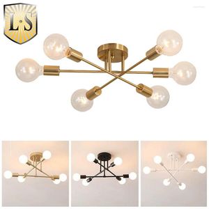 Pendant Lamps Modern Creative Light Golden Sinple Nordic Lights Minimalist Personality Ceiling Lamp Branch Magiv Bean For Bedroom Loft