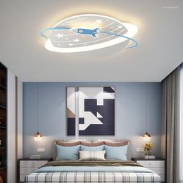 Lámparas colgantes Moderno Creativo Redondo Techo Luz Azul Personalidad Arte Patrón Habitación de los niños Dormitorio Sala de estar Balcón
