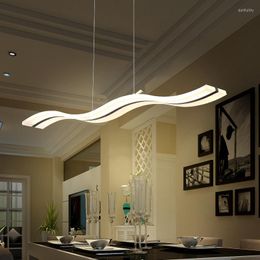Lampes suspendues moderne créatif vague LED 38W réglable suspension lampe salle à manger Restaurant salon lustre 110V 220V