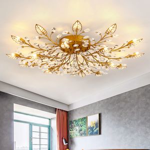 Lampes suspendues Lustre de plafond en cristal moderne Lustres d'éclairage intérieur Cristal Lustre pour salon Chambre Cuisine LED Luminaires