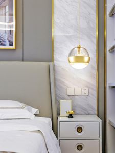 Hanglampen Moderne kristallen lichten Led-armatuur Schorsing Bal Slaapkamer Bedlampje Europa Luxe Bar Bubble Opknoping