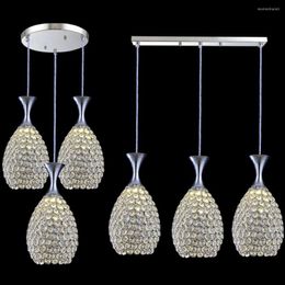 Lampes suspendues Vase en cristal moderne salle à manger lumière salon luxe mode couloir couloir suspension lampe