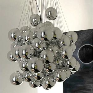 Lámparas colgantes Modern Desiger Bubble Ball Chandeliers Art Decor Glass Chandelier Luminaria Comedor / Sala de estar Suspensión Lámpara LED